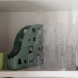 LOTE ÚNICO - 4 ORGANIZADORES DE ESCRITÓRIO - PARA PAPEIS E PASTAS - 2 TIPOS DIFERENTES - 2 CORES + P7 PORTA LÁPIS/CANETAS - DIFERENTES CORES - ACRÍLICO — A134.57