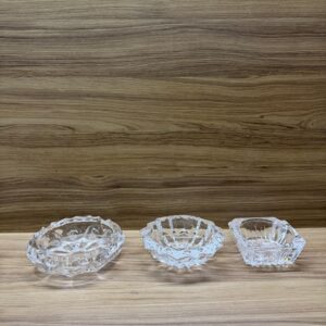 LOTE ÚNICO - TRIO CINZEIROS DE CRISTAL - DIFERENTES MODELOS — I016.723